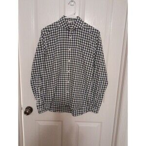 Suit Supply Mens Egyptian Cotton Black/ White Button-down Shirt.  Size 39. B44